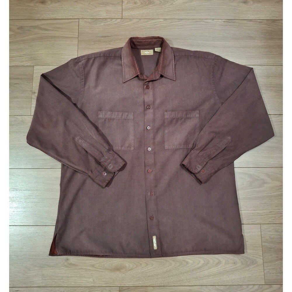 Vintage 90s Natural Issue Men's Button Down Shirt, Size XLT